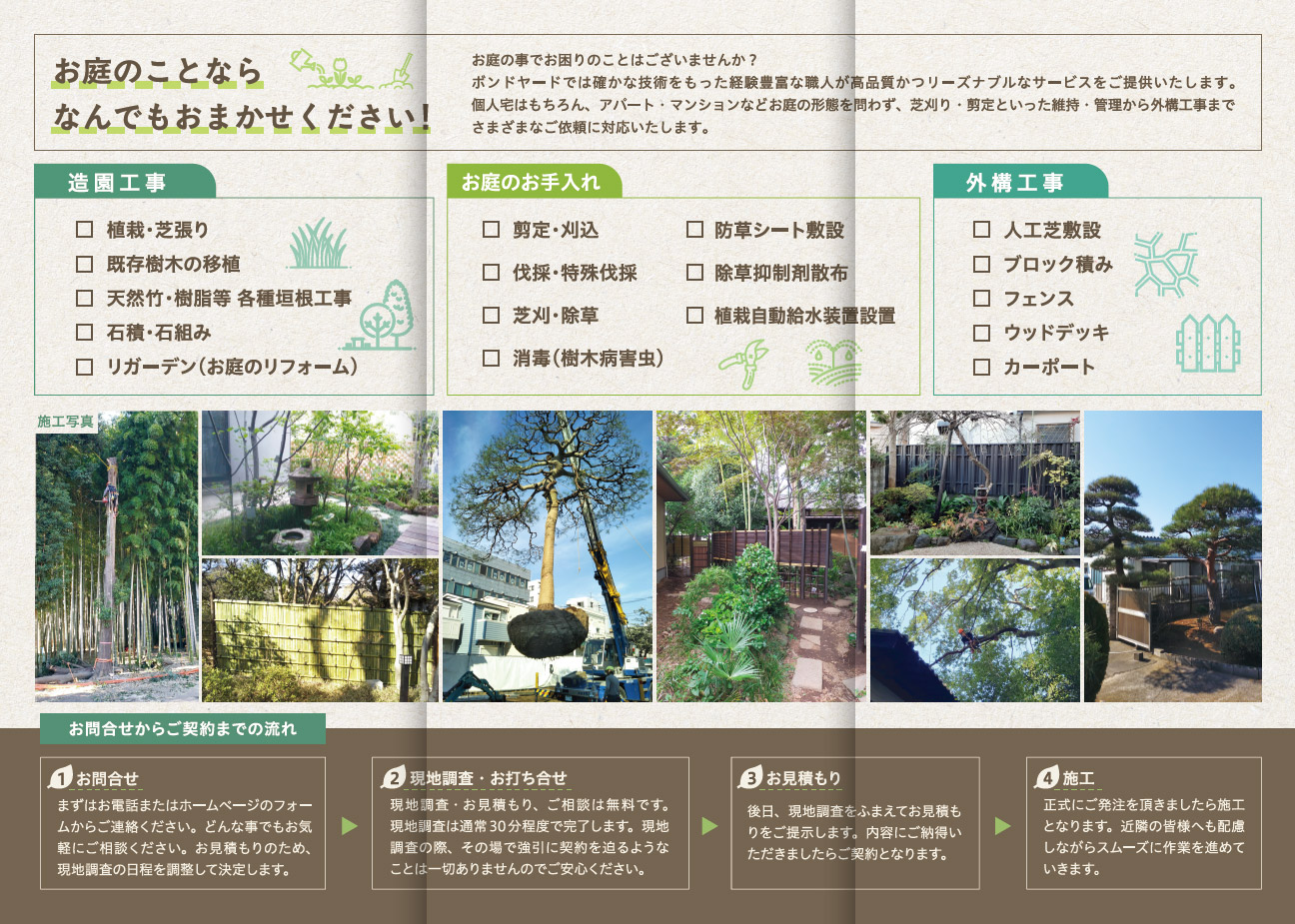 株式会社ボンドヤード様 リーフレット作成事例