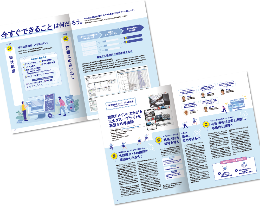 株式会社キノトロープ様 会社案内デザイン実績 B5中綴じ 12ページ